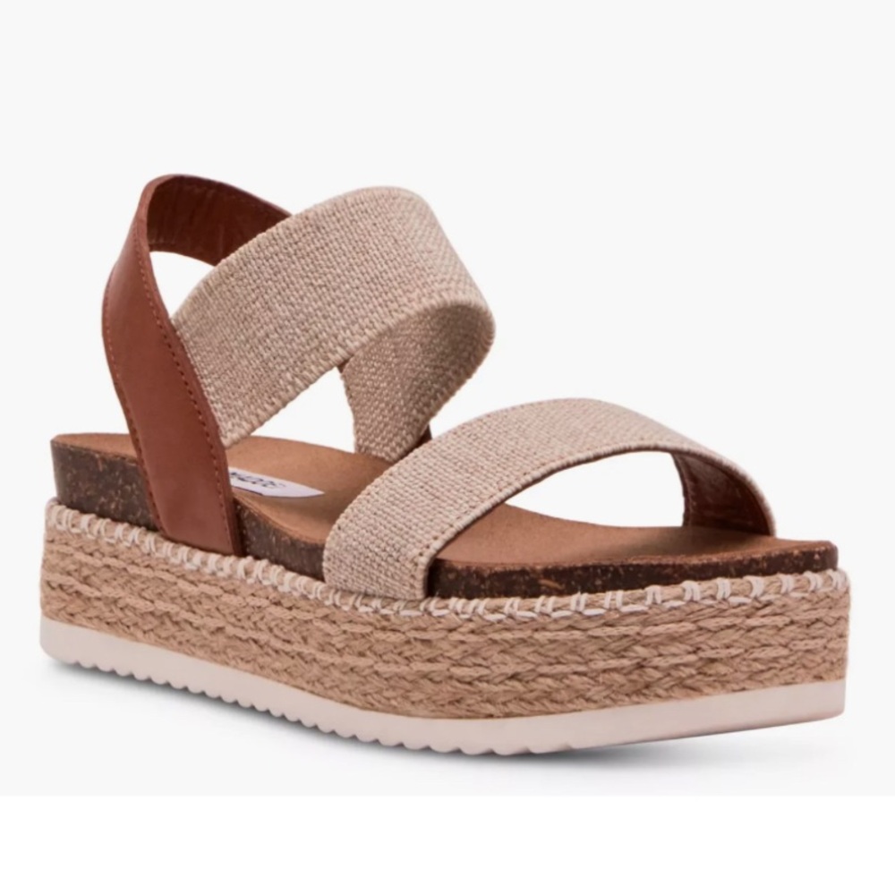 Steve Madden Women's Jaklin Espadrille Sandals Taupe Size 9 NEW without box